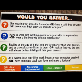 Would You Rather, games to play with Aspergers, ADHD, Autism, kids that help connect